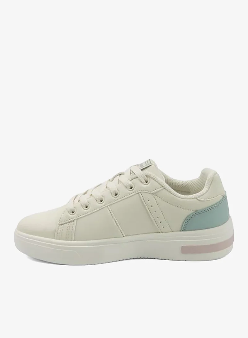 U.S. Polo Assn. BEIGE Women Lace-Up Ankle Sneakers for Women | Best Price UAE