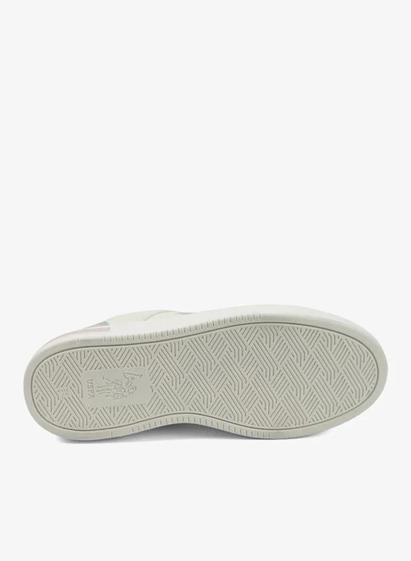 U.S. Polo Assn. BEIGE Women Lace-Up Ankle Sneakers for Women | Best Price UAE