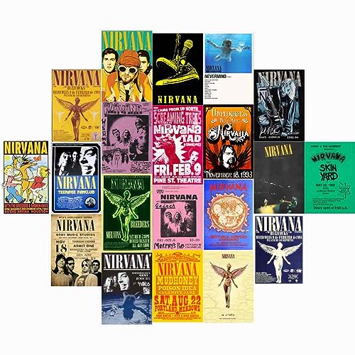 KARTMEN Paper Pack Of 27 Rock Band Wall Collage Retro Nirvana Concert Wall Aesthetic Pictures,Queen Vintage - 4 X 6 Inches Posters For Wall Decoration - Wall Art For Bedroom, Office, Living Room, - Image 2
