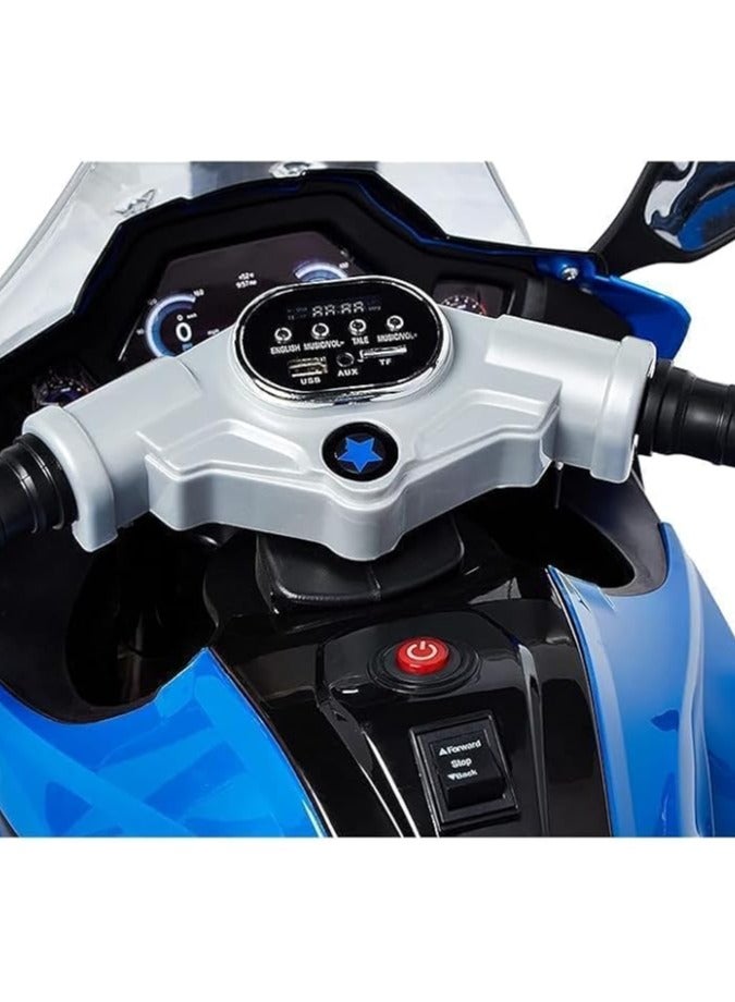 البدر دراجة نارية كهربائية للاطفال من البدر، يمكن الركوب عليها للاولاد والبنات، سيارات العاب مزدوجة قابلة لاعادة الشحن، بطارية 12 فولت ومحركين، مناسبة لعمر 2-8 سنوات ، من البدر - Image 3