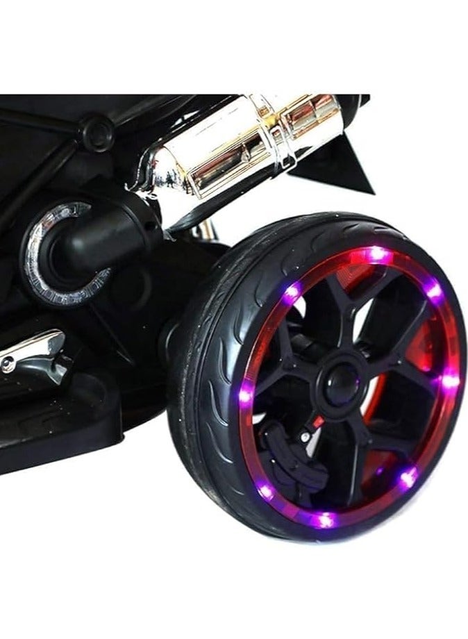 البدر دراجة نارية كهربائية للاطفال من البدر، يمكن الركوب عليها للاولاد والبنات، سيارات العاب مزدوجة قابلة لاعادة الشحن، بطارية 12 فولت ومحركين، مناسبة لعمر 2-8 سنوات ، من البدر - Image 5