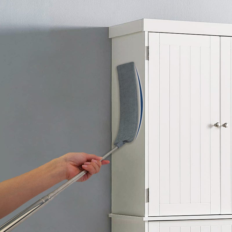 ELEANRA Retractable Gap Dust Cleaner with Extension Pole, Cleaning Tools with 3 Microfiber Dusting Cloths, Extendable Long Handle Duster for Cleaning Under Refrigerator Furniture Appliance - Image 3