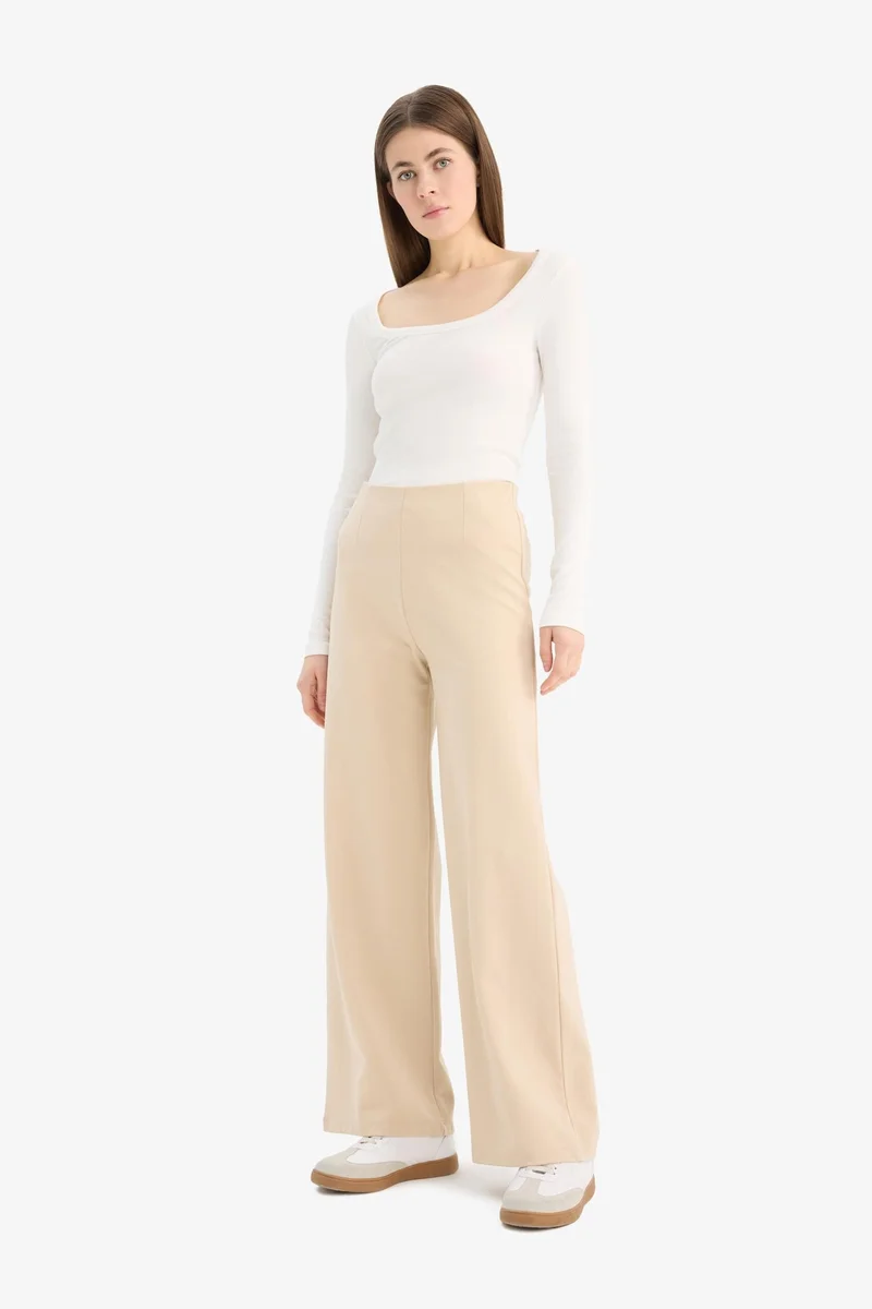 ديفاكتو Standard Length Basic Wide Leg Sweatpants
