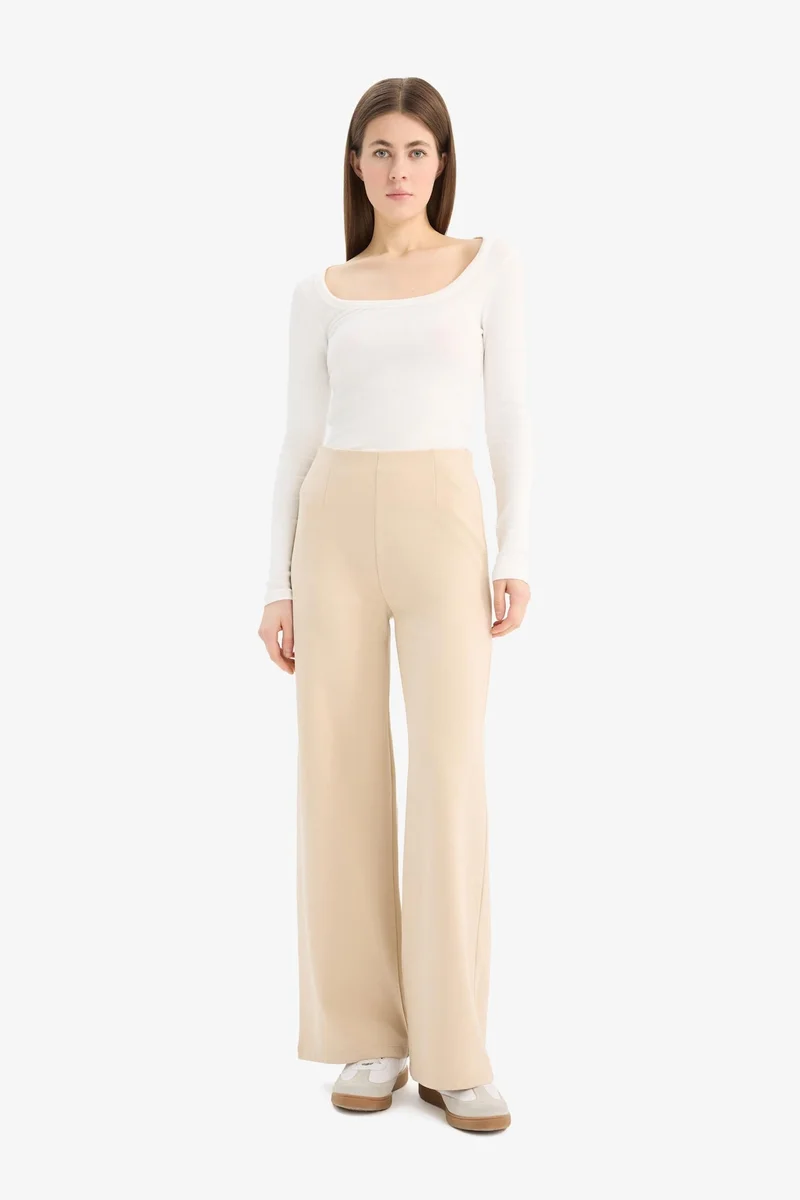 ديفاكتو Standard Length Basic Wide Leg Sweatpants