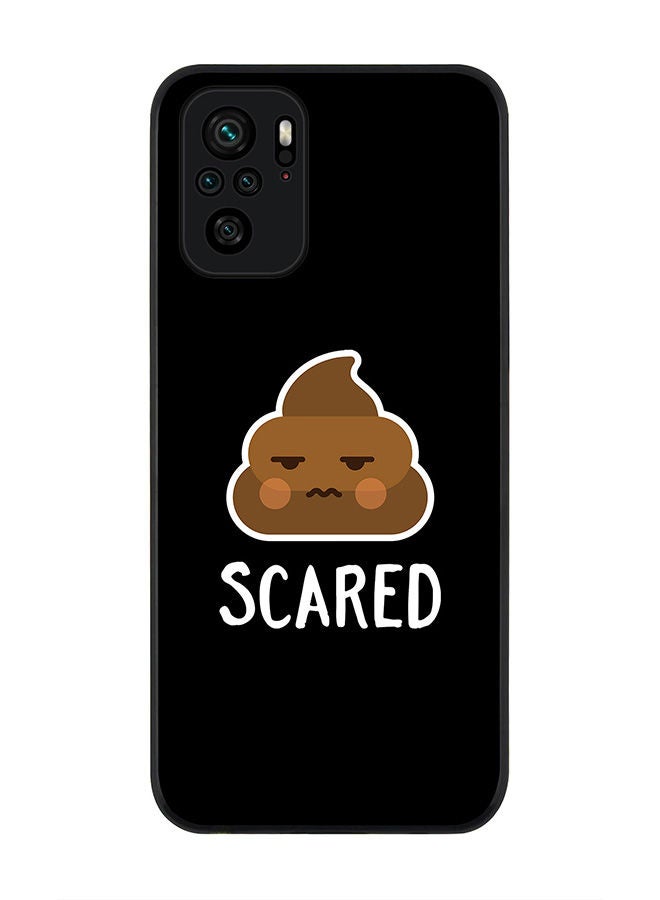 Stylizedd Rugged Black edge case for Redmi Note 10S/Redmi Note 10 4G Slim fit Soft Case Flexible Rubber Edges Anti Drop TPU Gel Thin Cover - Shit scared - Image 1