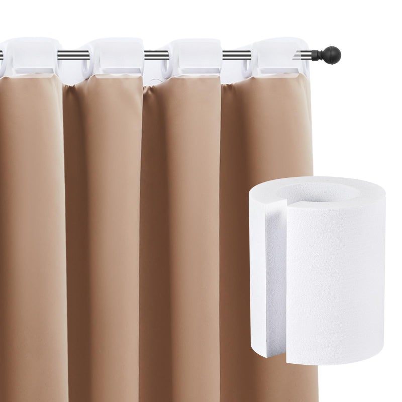Pangda 12pcs Curtain Spacers EVA Foam Roller Curtain Shapers Rod Attachment Drapery Spacers No Need to Dismantle the Hanging Rod Enhances Home Decor Accessories for Home and Office(85mm) - Image 1