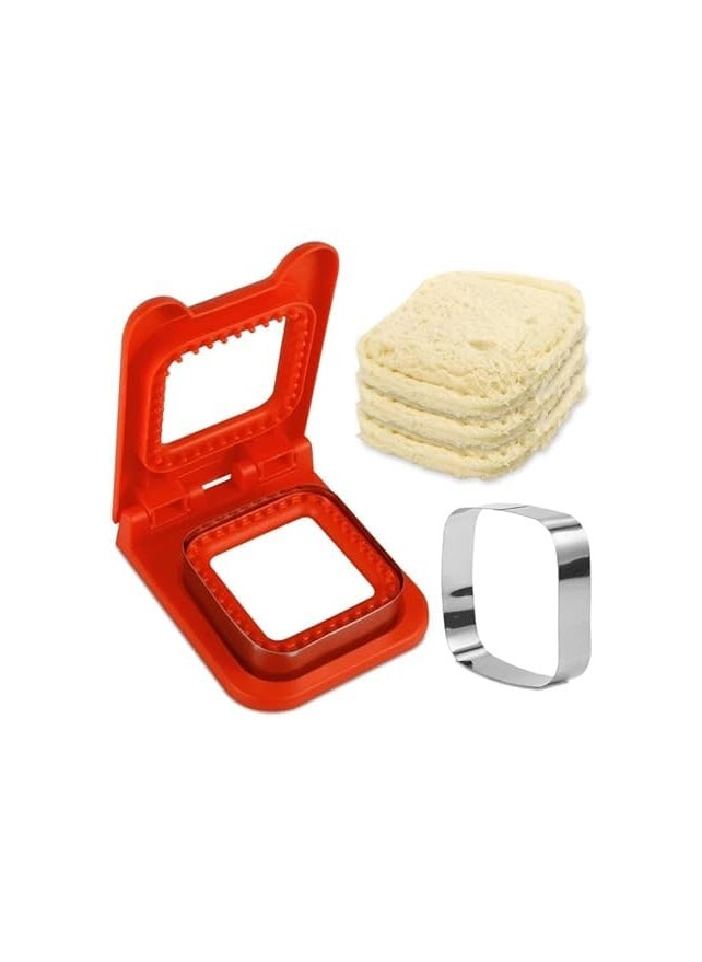 PURAM PURAM Sandwich Maker 1Pcs Sandwich Cutters for Kids Lunch Sandwich Cutter and Sealer Stainless Steel Baking Tools Sandwich Pocket Bread Mold Great for Lunchbox and Bento Box  - Image 4