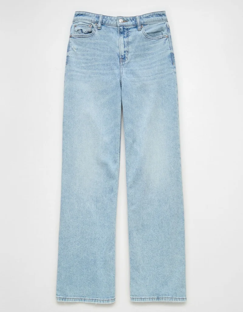 American Eagle  AE Super High-Waisted Baggy Wide-Leg Jean for Women | Best Price UAE