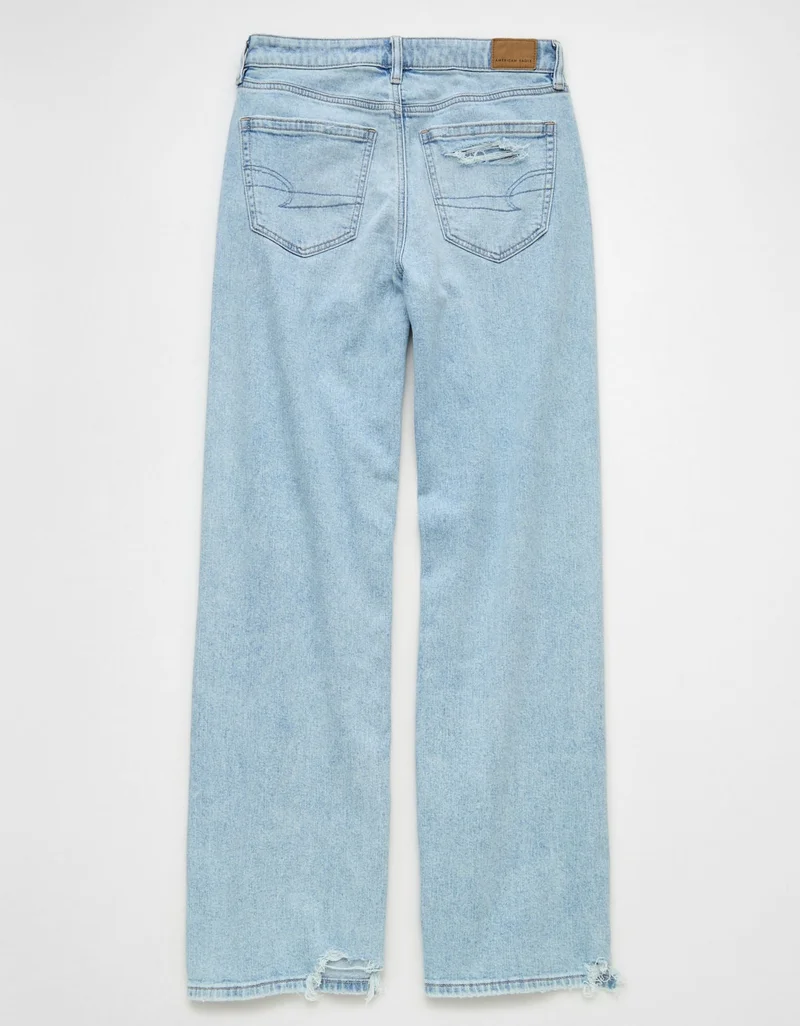 American Eagle  AE Super High-Waisted Baggy Wide-Leg Jean for Women | Best Price UAE