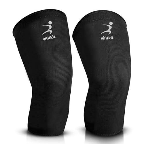 Vifitkit VFK by Xtrim Knee Cap, Sleeves for Pain Relief, Sports & Exercise - Anatomically Fitted, Four-Way Stretchable Fabric, Designed for Men and Women (Black, XL) - Image 1