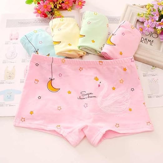 TERI BERI Girl's Cotton Boyshorts Panties (Assorted Colours & Prints) (8-9 yr,Pack of 4) - Image 4