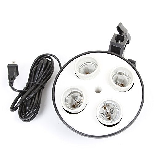 foto4easy E27 Four Socket Multi-Holder Studio Tricolor Light Bulb Lamp Head 4-in-1 - Image 5