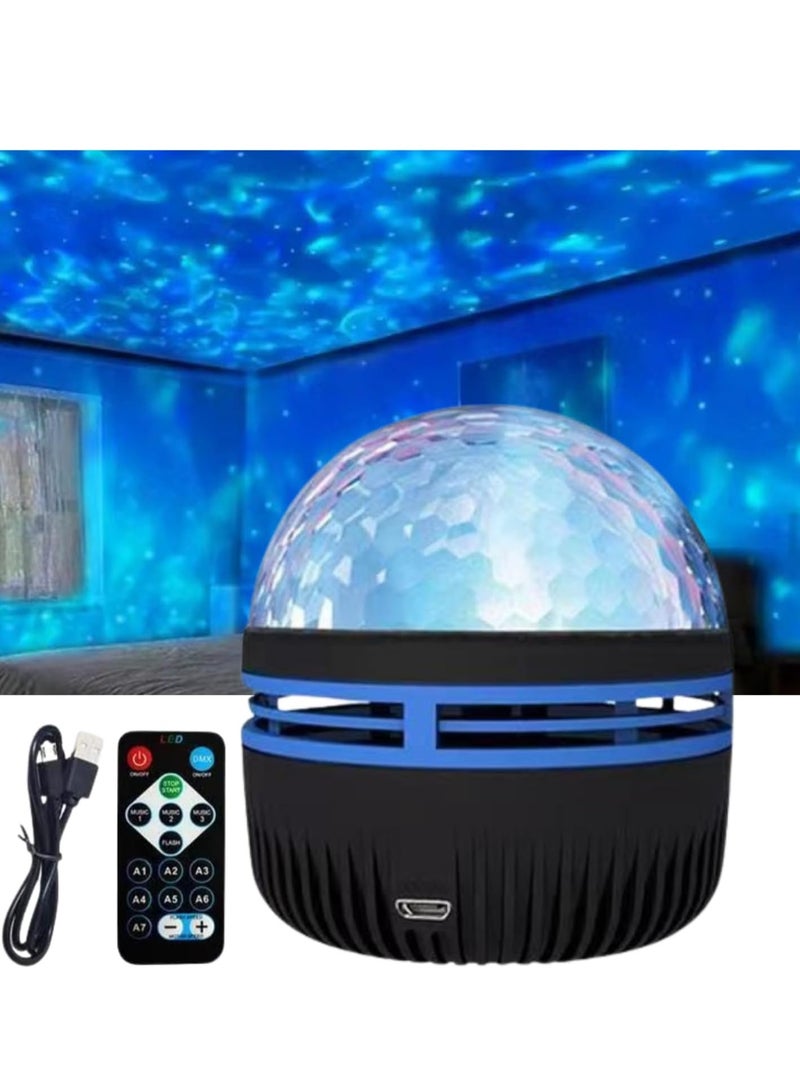 جهاز عرض الأضواء الشمالية، 7 تأثيرًا ضوئيًا، مناسب لغرفة النوم، والحفلات، والتأمل، والاسترخاء، وغرفة الألعاب، والمسرح المنزلي، والهدايا. مع جهاز التحكم عن بعد - Image 1