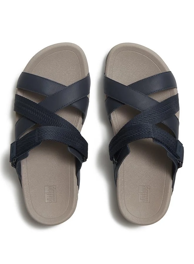 فيت فلوب ADONIS MENS ADJUSTABLE LEATHER/WEBBING SLIDES