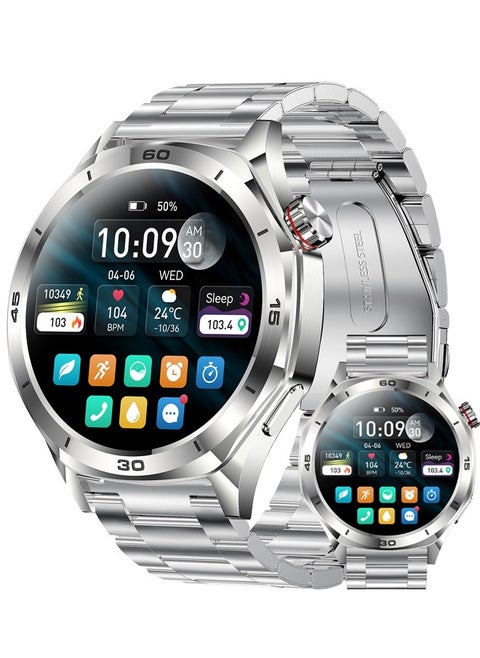 Smart Watch for Men Compatible with IOS Android  1.52 inch Full Touch Screen IP67 Waterproof Bluetooth Fitness Tracker Heart Rate/Sleep Monitor