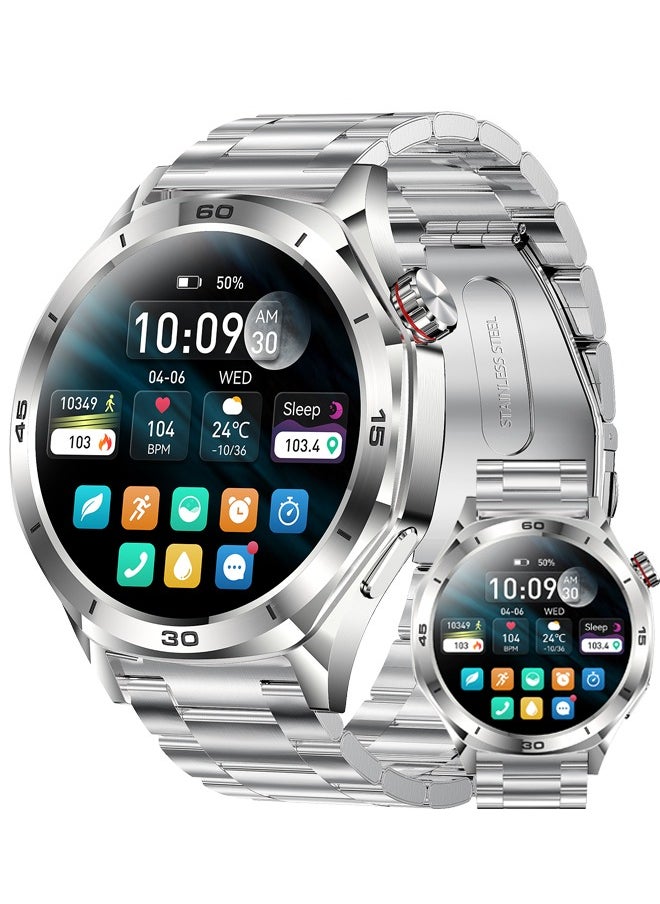 RollsTimi  - Smart Watch for Men Compatible with IOS Android  1.52 inch Full Touch Screen IP67 Waterproof Bluetooth Fitness Tracker Heart Rate/Sleep Monitor - Image 1