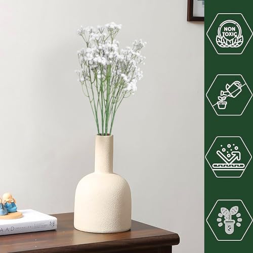 HOMEVERSE Baby Breath/Gypsophila Artificial Fake Silk Plants Wedding Party Decoration Real Touch Flowers DIY Home Garden(White-05) - Image 2