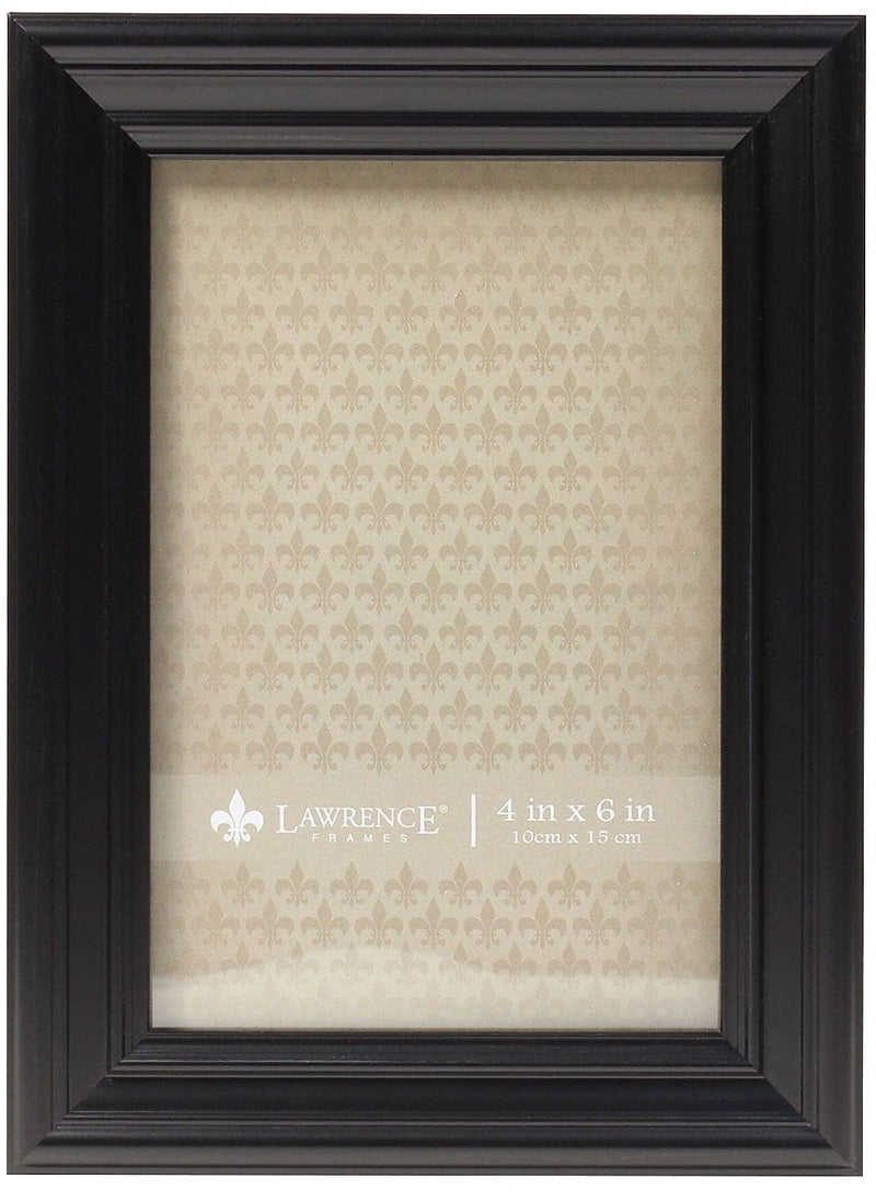 Lawrence Frames Lawrence Frames 535446 Black 4x6 Classic Detailed Picture Frame 