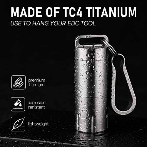 TISUR Titanium Small Pill Holder Keychain, Portable Pill Case Waterproof Pocket Pill Box Container Carrier to Hold Pills, Vitamins, Fish Oil, Supplements - Image 4