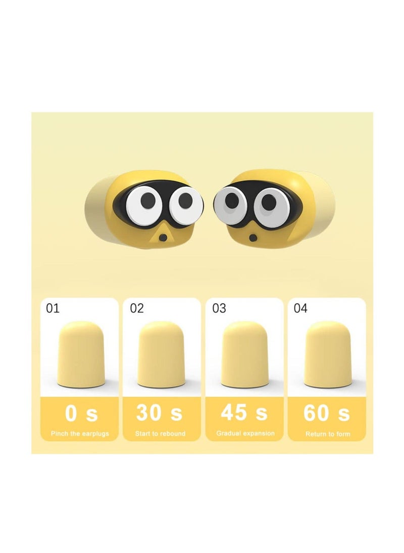 NIBEMINENT Ear Plugs for Sleep 1 Pairs Super Soft Reusable Earplugs Sleeping Noise Cancelling Waterproof Sleeping,Shooting,Airplanes,Concerts,Mowing (Big Eyed Baby)  - Image 5