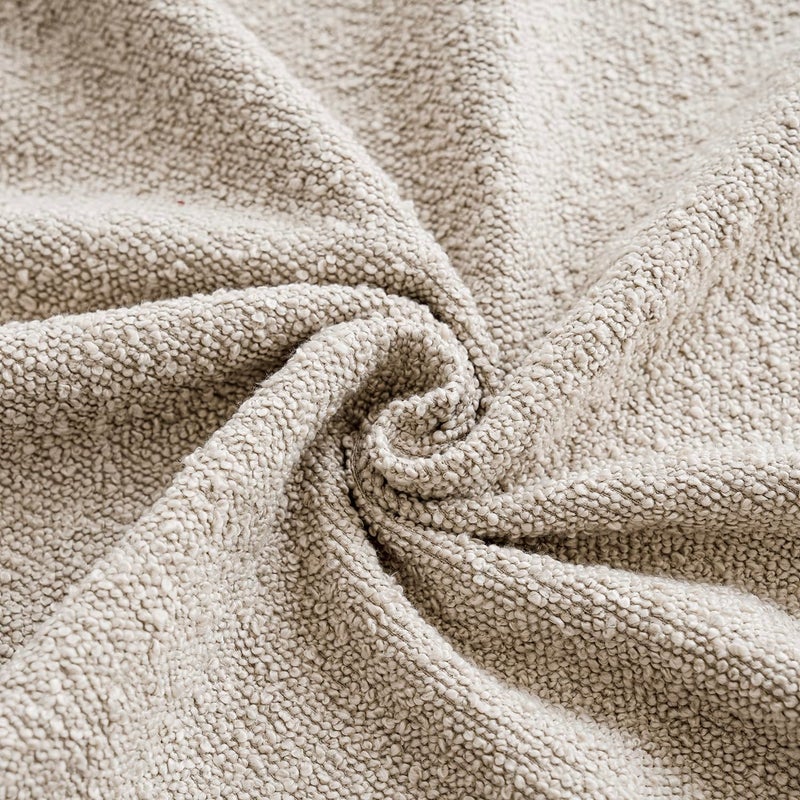 Foindtower Decorative Textured Boucle Throw Pillow Covers Accent Solid Pillow Cases Neutral Long Body Lumbar Couch Cushion Case for Chair Sofa Bedroom Living Room Home Decor 14x36 Inch,1PC,Oatmeal - Image 3