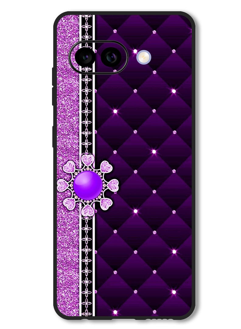 Theodor Case Compatible with Google Pixel 9A Protection Shockproof Bumper Cover Purple Stappers - Image 1