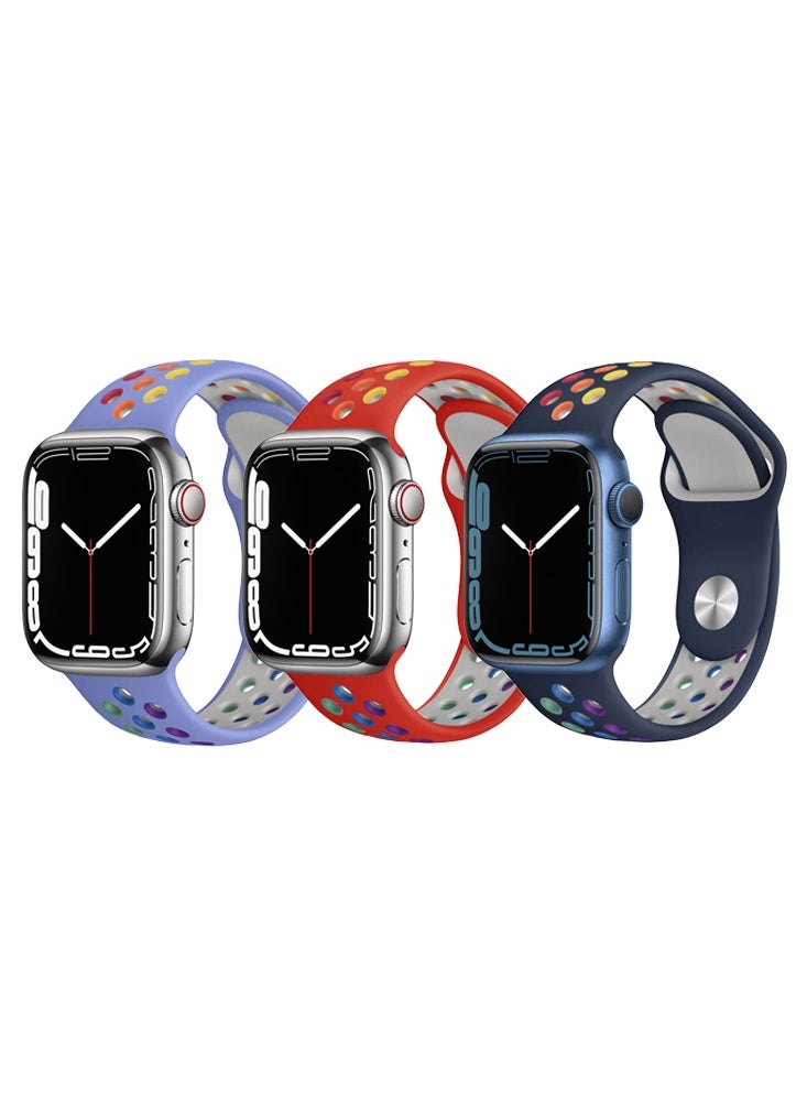 Perfii - 3pcs Apple Watch Strap 42/41/40/38mm Replacement for Apple Watch Series 10/9/8/7/6/5/4/SE - Image 1