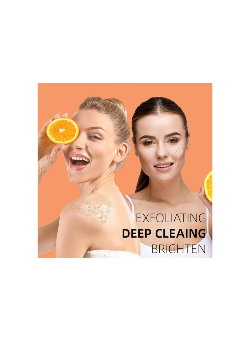 Vitamin C and Retinol Facial Scrub Face Scrub Exfoliating Face Wash Vitamin C Facial Body Scrub Microdermabrasion Facial Scrub Face Exfoliate Exfoliator for Blackhead Ingrown Hair KP Bump Eraser 3.5OZ