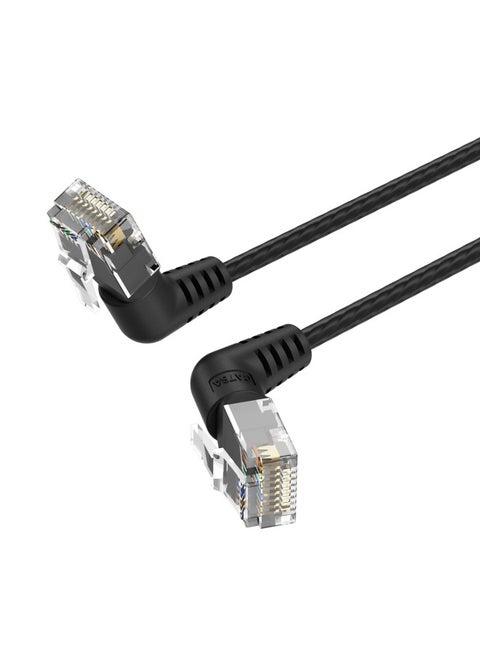 Weixun Fine Network Line Exceeds 66 Universal 360 Rotating Double Elbow Gigabit Home Router High Speed Computer Line-Color:Black-Line Length:8 M