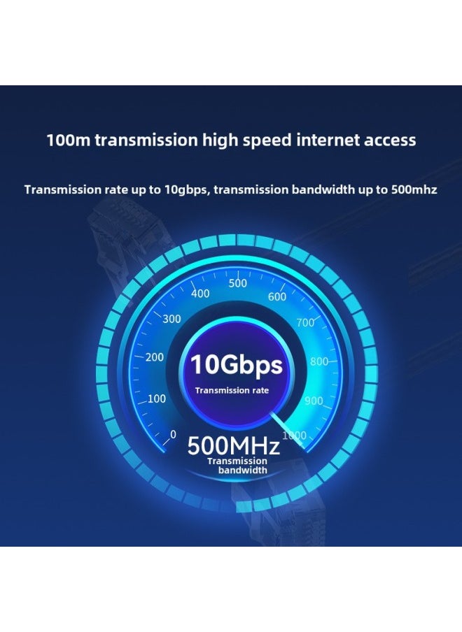 Generic Weixun Fine Network Line Exceeds 66 Universal 360 Rotating Double Elbow Gigabit Home Router High Speed Computer Line-Color:Black-Line Length:8 M  - Image 3