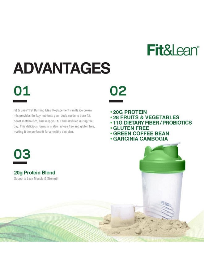 Fit & Lean Meal Replacement Shake With Protein Fiber Probiotics And Organic Fruits & Vegetables Vanilla 1Lb 10 Servings Per Container - Image 4