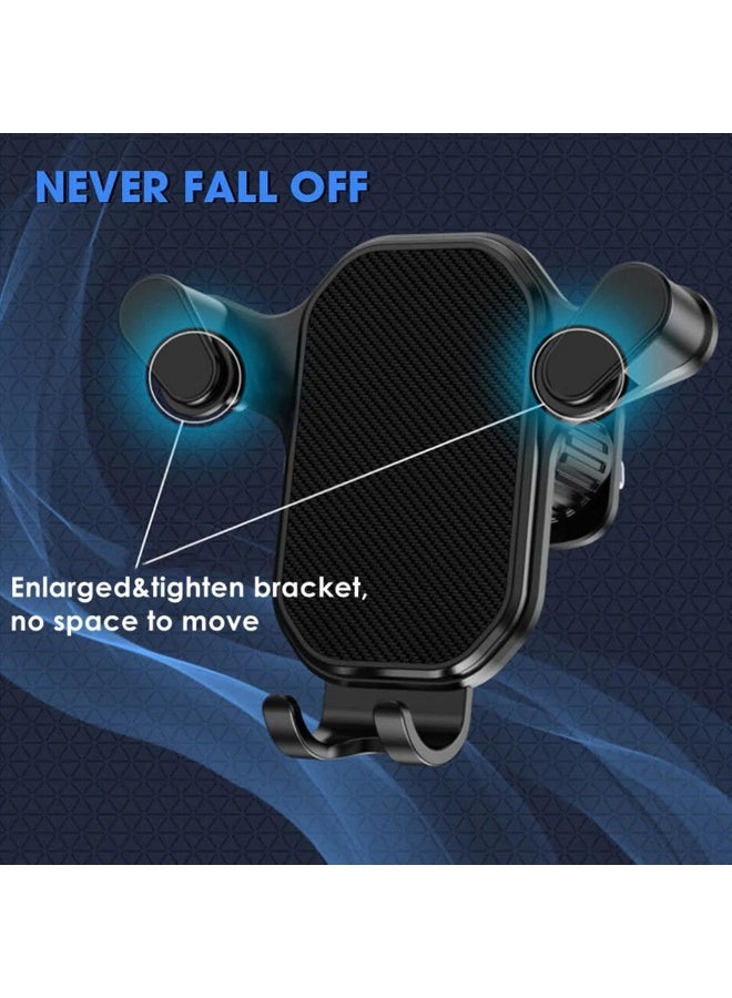 Car Phone Holder Mount For Transversal/Vertical Vent [Upgraded Never Fall Metal Clip] Handsfree Cell Phone Holder For Car Compatible With All Phones - Image 4