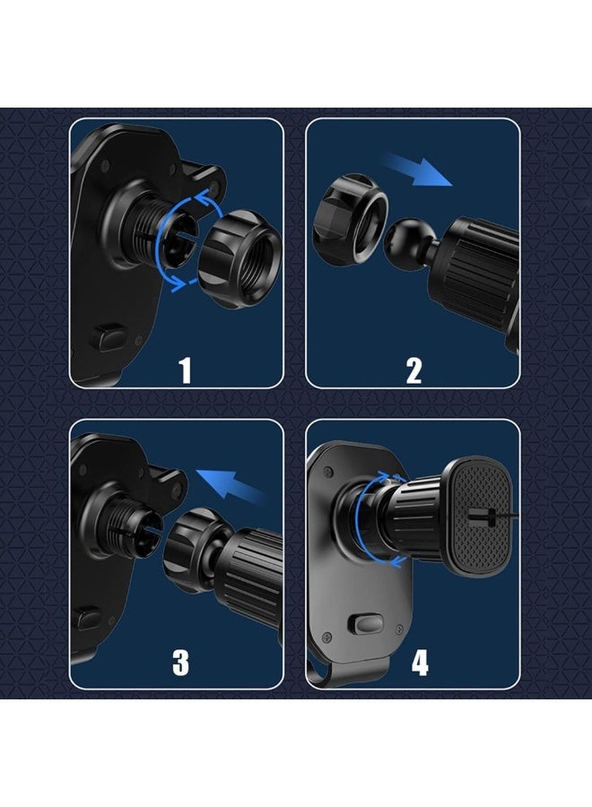 Car Phone Holder Mount For Transversal/Vertical Vent [Upgraded Never Fall Metal Clip] Handsfree Cell Phone Holder For Car Compatible With All Phones - Image 5