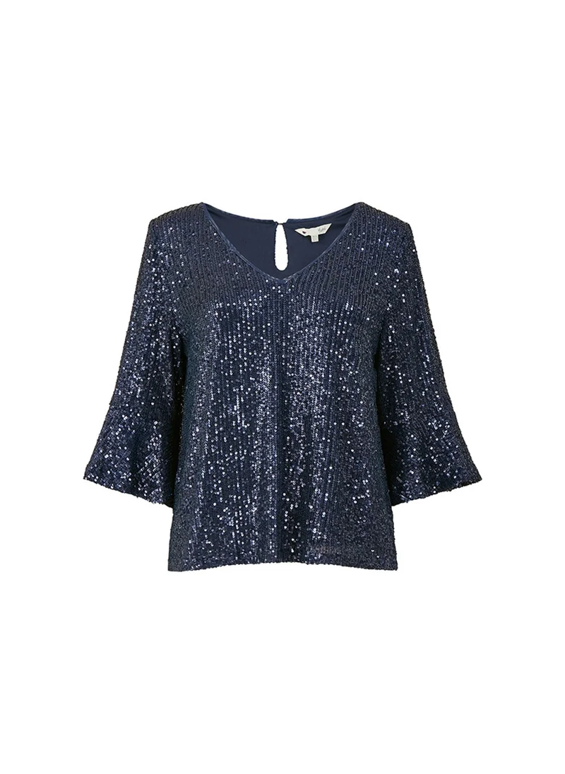 Yumi Sequin Relaxed Fit Top