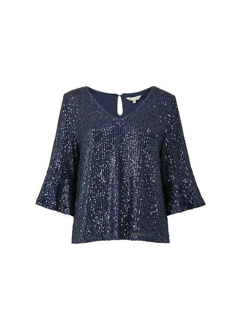 Yumi  Sequin Relaxed Fit Top for Women | Best Price UAE