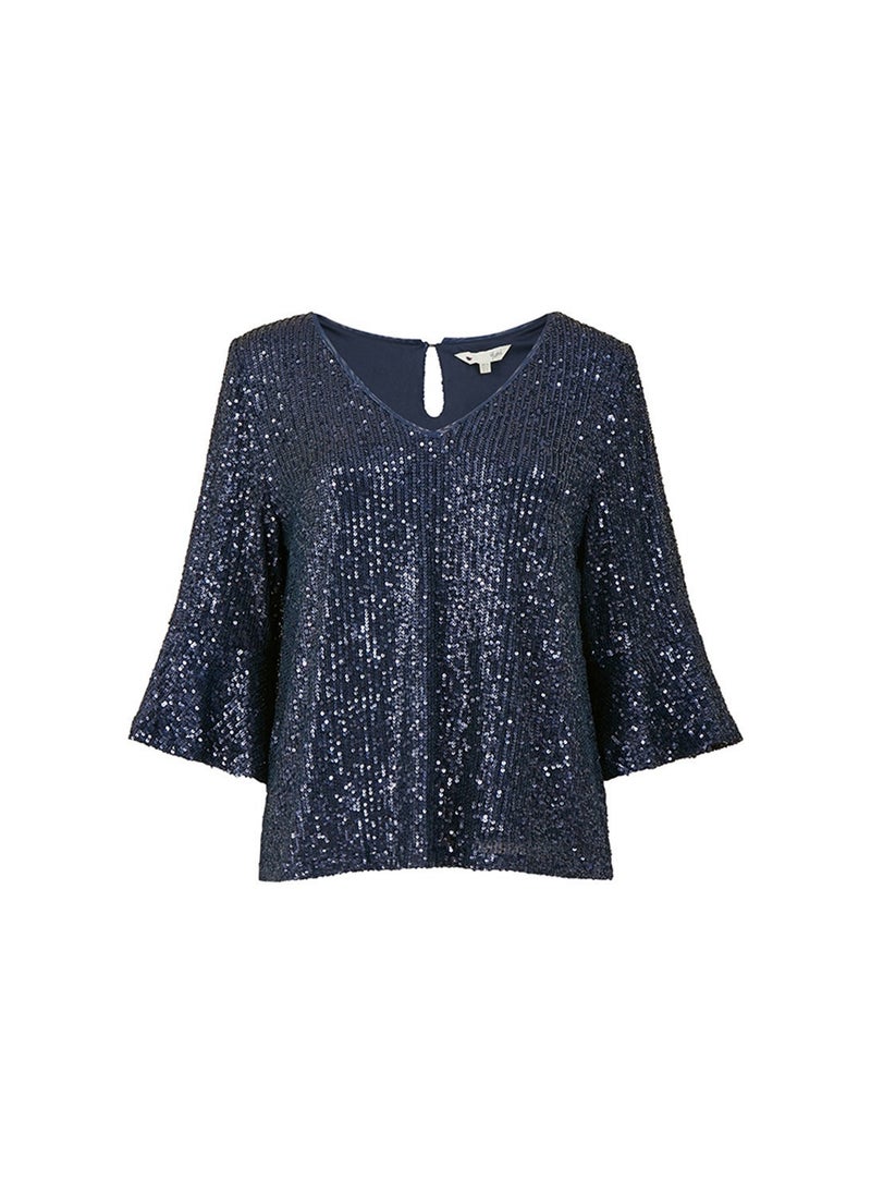 Yumi Sequin Relaxed Fit Top - Image 4