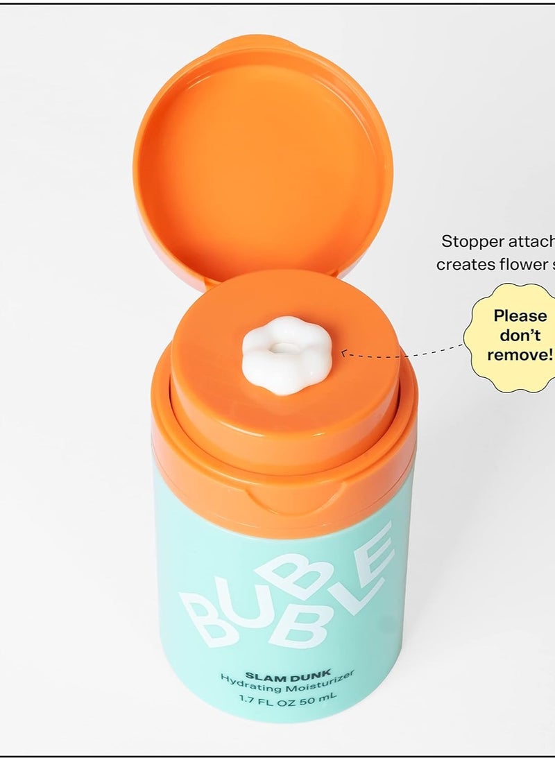 Bubble - Bubble Skincare Slam Dunk Face Moisturizer - Hydrating Face Cream for Dry Skin Made with Vitamin E + Aloe Vera Juice for a Glowing Complexion - Skin Care with Blue Light Protection (50ml) - Image 1