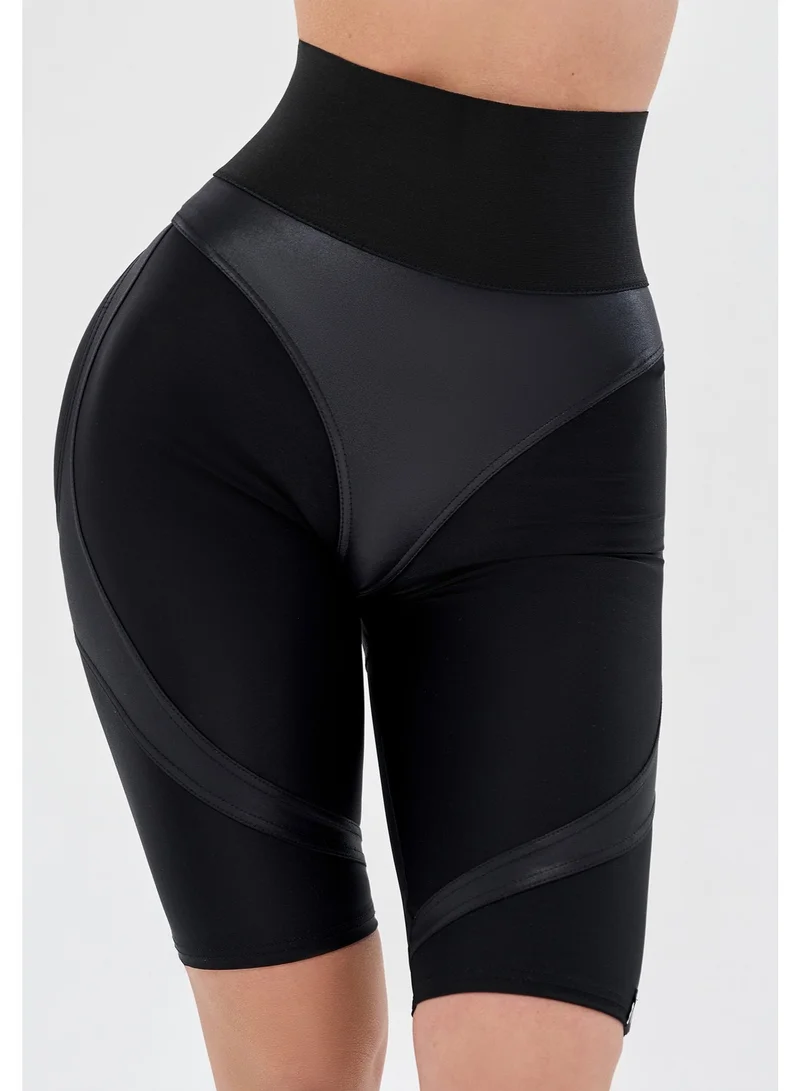 بونا فيدي شورتات بايكر نسائية بخصر عالٍ بجودة بونا فايد بريميوم مع رفع - شورتات رياضية للنساء للجيم والتمارين