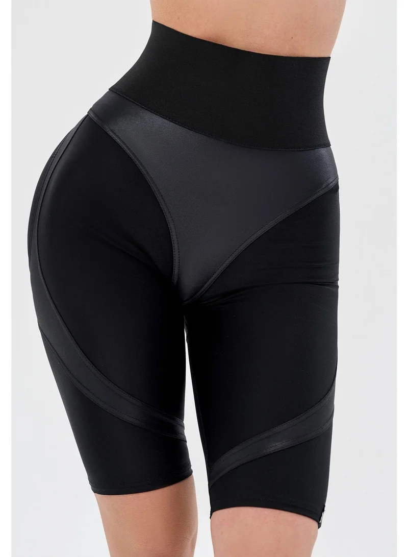 Bona Fide Cycling Extra push Up Corsage Lyc Black Skin Extra Cycling Corsage High Waist Biker Gym Shorts for Women for Women | Best Price UAE
