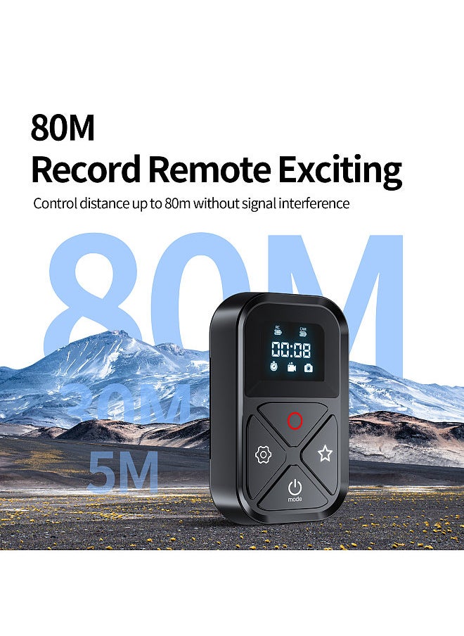 TELESIN - GP-RMT-T10 Waterproof Smart BT Wireless Remote Control with LED Display Screen 80 Meters Large Working Distance Replacement for GoPro 12 11 10 9 8 max - Image 1