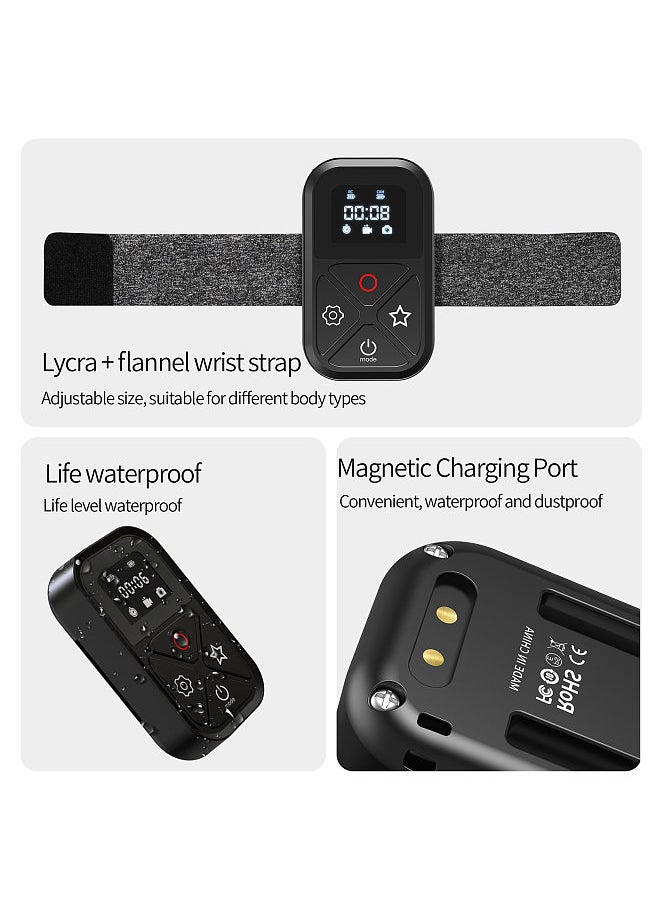 TELESIN - GP-RMT-T10 Waterproof Smart BT Wireless Remote Control with LED Display Screen 80 Meters Large Working Distance Replacement for GoPro 12 11 10 9 8 max - Image 1