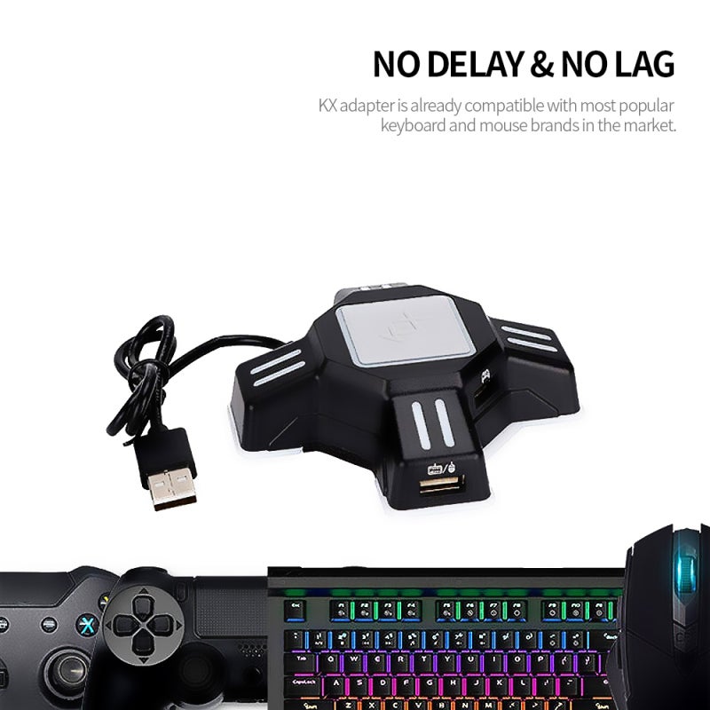 محول ألعاب USB متنقل بنظام التوصيل والتشغيل لمحول لوحة المفاتيح - بدون تأخير، متوافق مع نينتندو سويتش، إكس بوكس، بلاي ستيشن 4 وبلاي ستيشن 3 لألعاب التصويب من منظور الشخص الأول - Image 4