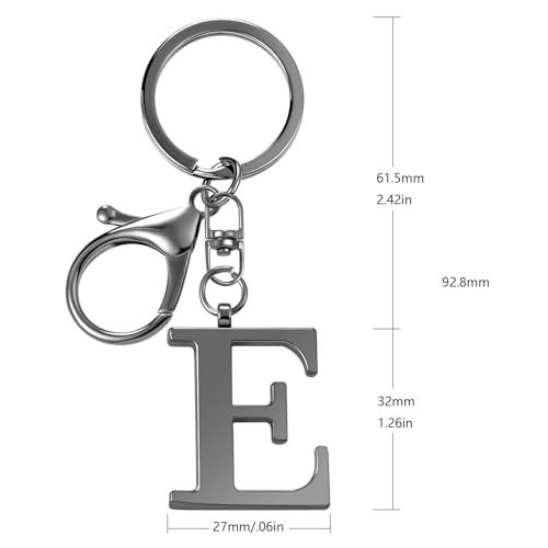 LAXPICOL Black Keychain Letter K Keychains for Women Men Bag Charms Purse Charms For Handbags Metal Alphabet Initial Letter Key Ring Keychain - Image 5