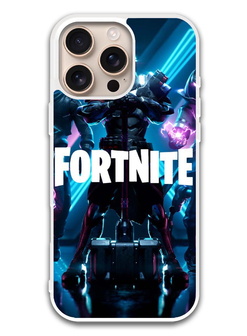 Theodor Protective Case Cover For APPLE IPHONE 16 Pro Fortnite 1 (White Bumper) - Image 1