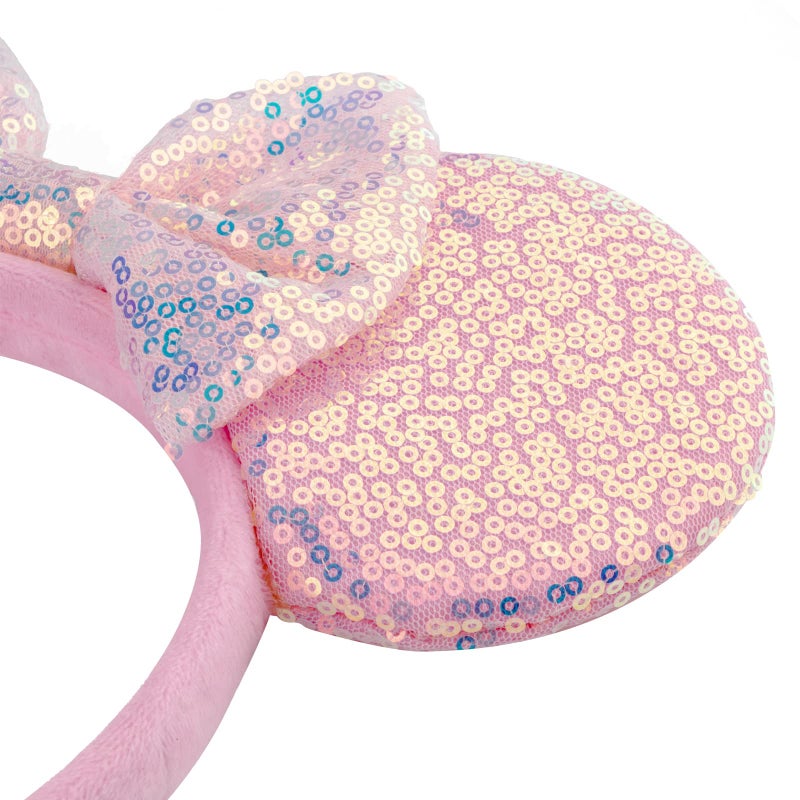 AQOKKA Mouse Ears Headbands with Bow Minnie Ears Cosplay Costume Hair Accessories for Women Birthday Party Decoration - Image 4