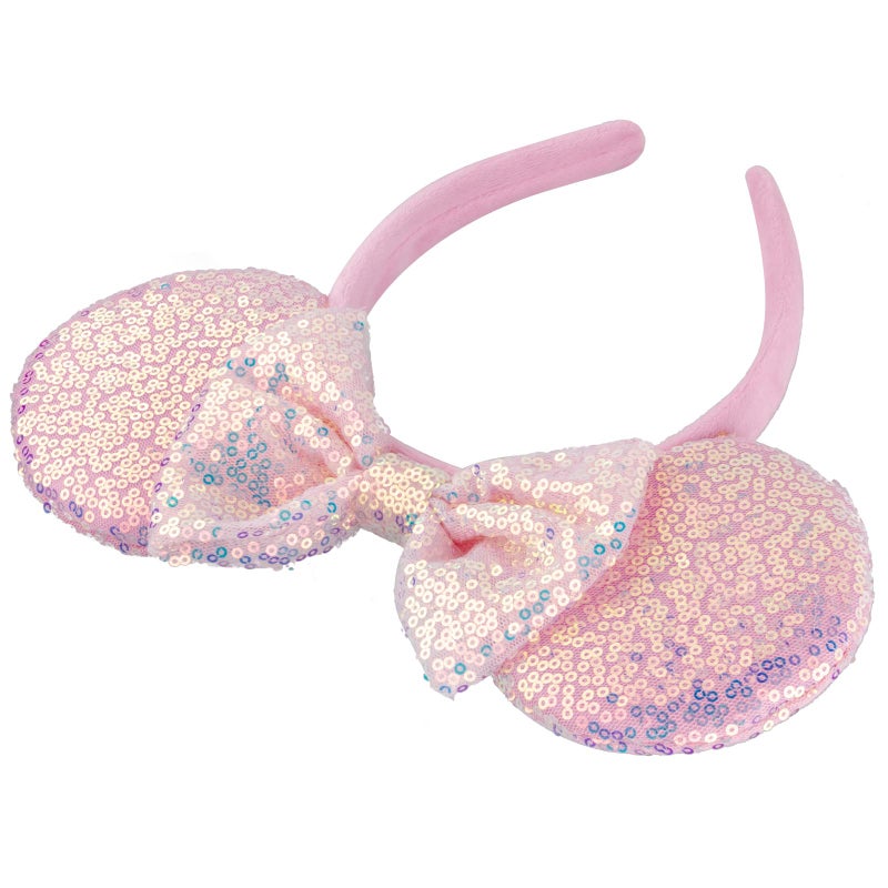AQOKKA Mouse Ears Headbands with Bow Minnie Ears Cosplay Costume Hair Accessories for Women Birthday Party Decoration - Image 3