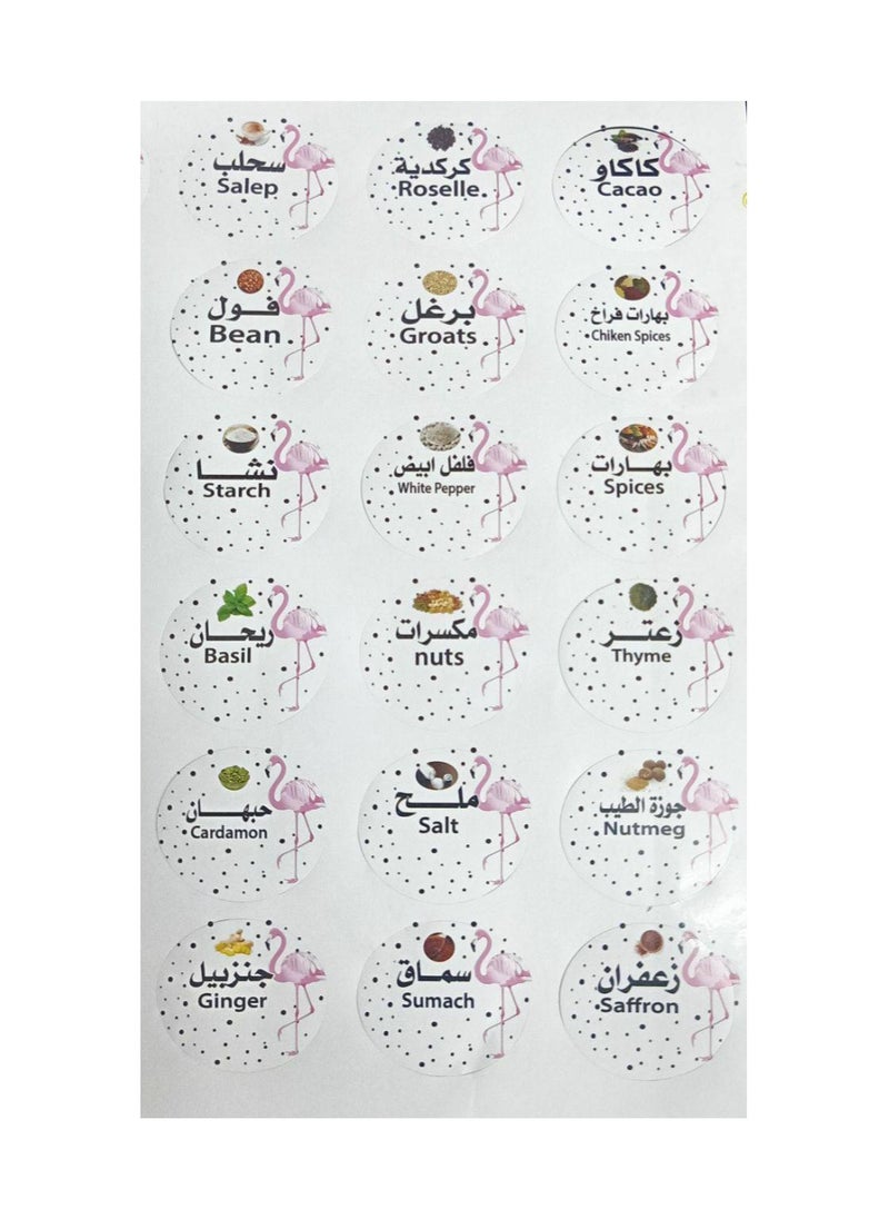 Multi-purpose adhesive spice sticker for jars