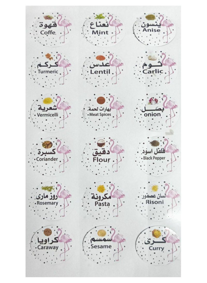Multi-purpose adhesive spice sticker for jars