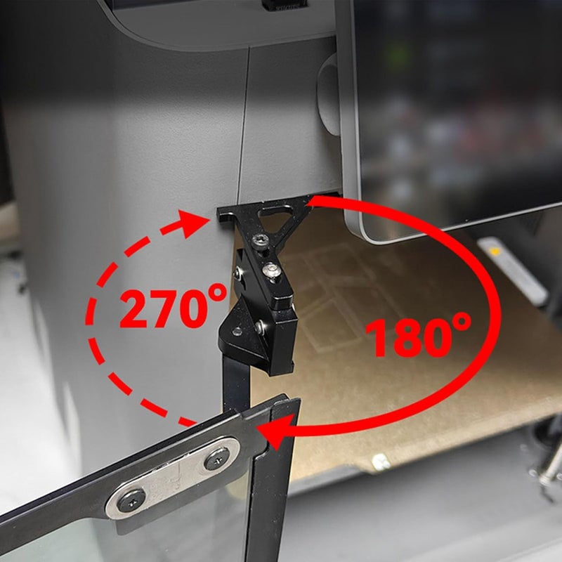 FTVOGUE 3D Printer Door Hinge Kit 180 270 Degree Adjustable CNC Metal Hinge Replacement for Lab with Stopper for Maintenance Bed Cleaning - Image 4