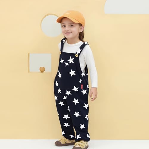 Mud Kingdom Cotton Overalls for Baby Boys Cute Star 6-12 Months Navy Blue - Image 2